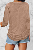 Hoombox Casual Solid Fold V Neck Tops(8 Colors)