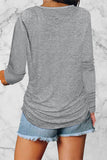 Hoombox Casual Solid Fold V Neck Tops(8 Colors)