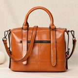 hoombox Vintage oil wax leather shoulder messenger bag