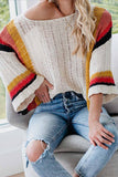 Hoombox  Stitched Knitted Rainbow Sweater