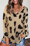 Hoombox  V-neck Leopard Print Loose Top