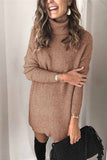 Hoombox  Casual Turtleneck Midi Dress