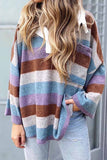 Hoombox  Striped Contrast Sweatshirt Tops