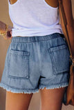 Hoombox  Adjustable Tassel Pockets Design Denim Shorts(3 Colors)