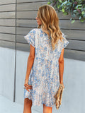 hoombox Printed Flutter A-line Dress Loose Chiffon Dress