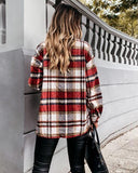 hoombox Women's Autumn Casual All Match Plaid Shirt