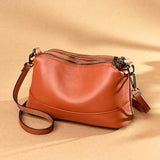 hoombox Cowhide New Middle-aged Women Summer New Shoulder Diagonal Bag