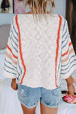 Hoombox  Striped Colorblock Sweater