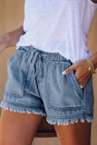 Hoombox  Adjustable Tassel Pockets Design Denim Shorts(3 Colors)