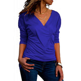 hoombox Fashion V Neck Long Sleeve T Shirt