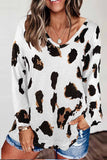 Hoombox  V-neck Leopard Print Loose Top