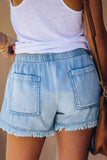 Hoombox  Adjustable Tassel Pockets Design Denim Shorts(3 Colors)