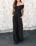 hoombox Sexy Off The Shoulder Evening Maxi Dresses