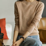 hoombox Loose Round Neck Pullover with Thin Knitted Bottoming Shirt