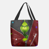 hoombox Women Felt Cute Cartoon Green Monster Pattern Shoulder Bag Handbag Tote