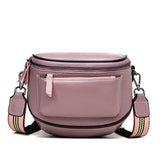 hoombox Fashion Lady Leather Diagonal Saddle Bag