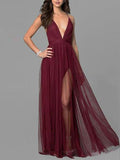 hoombox Chiffon Sleeveless Elegant Evening Dress