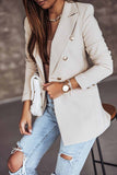 Hoombox  Solid Color Long-Sleeved Double-Breasted Blazer Tops（4 colors）