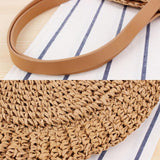 hoombox Women Simplicity Stripe Straw Bag Handbags Tote Retro Beach Bag