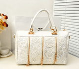 hoombox New Korean version of the thickening Princess lace bag lady temperament bag fashion three zipper hand shoulder wave tide handbag