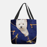 hoombox Women Canvas Cute 3D Three-dimensional Cartoon Dog Pattern Casual Shoulder Bag Handbag Tote