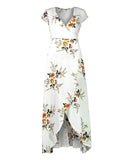 hoombox V Neck Summer Printed  Midi Dresses