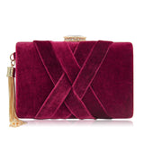 hoombox Milisente  New Arrival Women Clutch Bags Top Quality Suede Clutches Purses Ladies Tassels Evening Bag Wedding Clutches