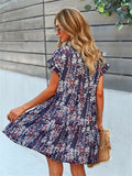 hoombox Printed Flutter A-line Dress Loose Chiffon Dress