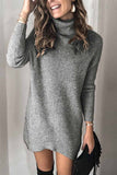 Hoombox  Casual Turtleneck Midi Dress