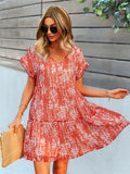 hoombox Printed Flutter A-line Dress Loose Chiffon Dress