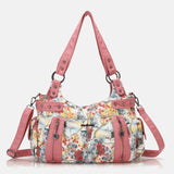 hoombox Women Floral Waterproof Multicolor Print Handbag Crossbody Bag Shoulder Bag