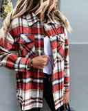 hoombox Women's Autumn Casual All Match Plaid Shirt