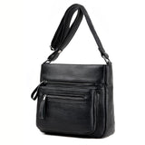 hoombox Middle-aged mother soft leather shoulder bag