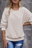 Hoombox  Teddy Plush Sweater Casual Tops