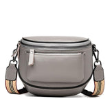 hoombox Fashion Lady Leather Diagonal Saddle Bag