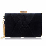 hoombox Milisente  New Arrival Women Clutch Bags Top Quality Suede Clutches Purses Ladies Tassels Evening Bag Wedding Clutches