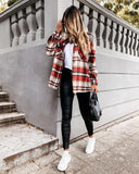 hoombox Women's Autumn Casual All Match Plaid Shirt