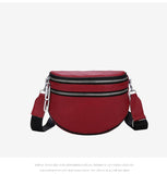 hoombox Fashion Lady Leather Diagonal Saddle Bag