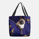 hoombox Women Canvas Cute 3D Three-dimensional Cat Pattern Casual Shoulder Bag Handbag Tote