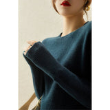 hoombox Loose Round Neck Pullover with Thin Knitted Bottoming Shirt