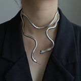 Bilandi Trendy Jewelry Snake Necklace Hot Selling Personality Design Soft Metal Necklace For Women Gift