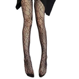 hoombox  Lolita Dark Gothic Tights Women Y2k Preppy Style Mall Goth Punk Spider High Waist Jk Socking Emo Alt Fishnet Stockings