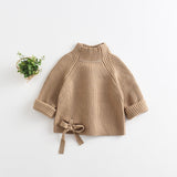 Children Baby Sweaters Solid Color Turtleneck Boys and Girls Sweaters Knit Kids Pullover Casual Baby Girl Clothing 1-5 Y