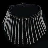 hoombox  Punk Black Waist Chain Belt Leather Layered Belly Body Chains Body Jewelry Rave  Accessories for Women and Girls