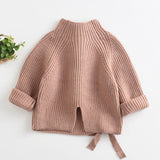 Children Baby Sweaters Solid Color Turtleneck Boys and Girls Sweaters Knit Kids Pullover Casual Baby Girl Clothing 1-5 Y