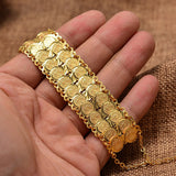 hoombox  Gold Color Coins Bangles&Bracelets For Women Men Money Coin Bracelet Islamic Muslim Arab Middle Eastern Jewelry African Gifts