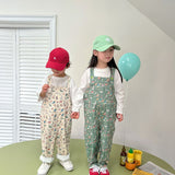 hoombox Spring new children cartoon printed overalls kids jumpsuits boys and girls cute loose suspenders trousers