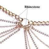 hoombox Sexy Waist Chain Belt Layered Rhinestone  Belly Body Chain  Fashion Trend Jewelry For Women  Festival Rave  Party Accessories