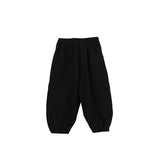 hoombox Autumn boys solid color cargo pants handsome pockets wide leg pants baby children cotton loose trousers