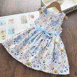 hoombox  Kids Dresses For Girls Children Summer Sleeveless Casual Clothes Dress Girls Animals Pattern Party Dresses 2-7Years